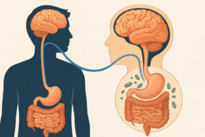장 속 세로토닌이 뇌와 어떻게 연결되는지 설명하는 장–뇌 축 개념